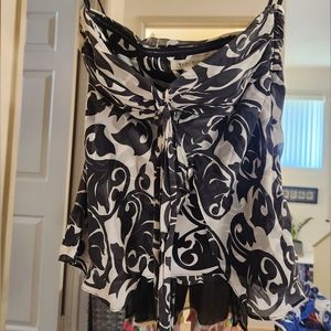 Silk strapless top
